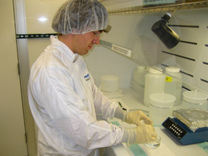  Student working in a MONT facility lab