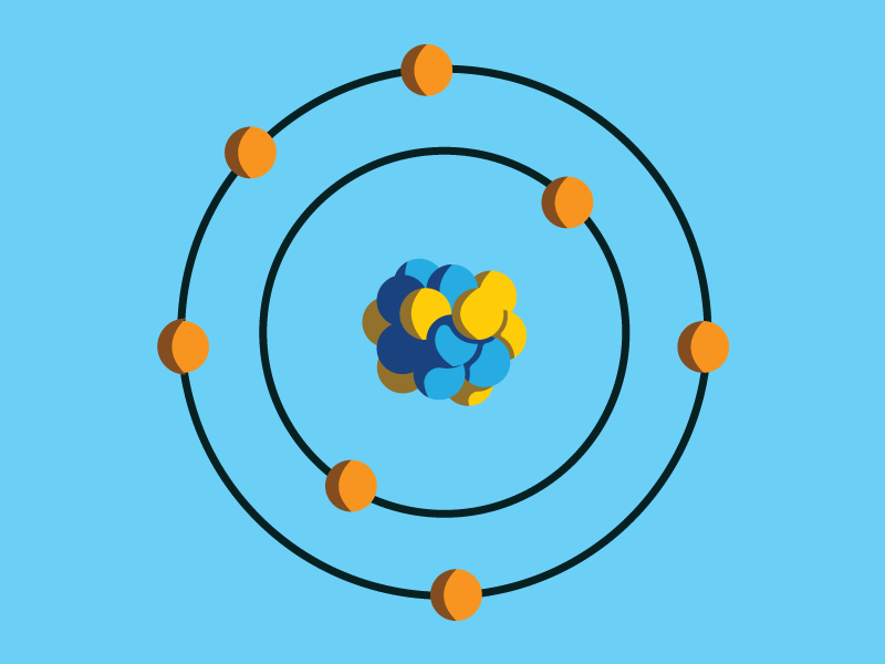 Illustration of a large atom
